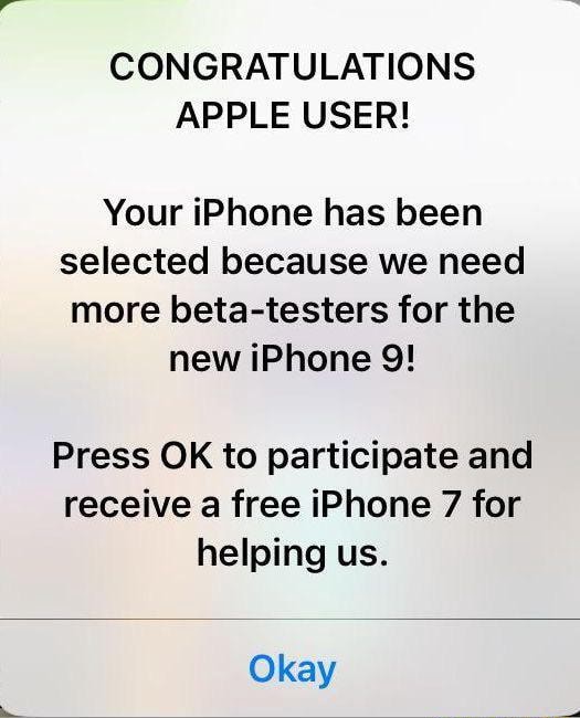 CONGRATULATIONS APPLE USER! Your iPhone has been selected because we ...