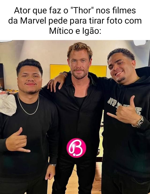 Ator Que Faz O Thor Nos Filmes Da Marvel Pede Para Tirar Foto Com M Tico E Ig O Ifunny Brazil