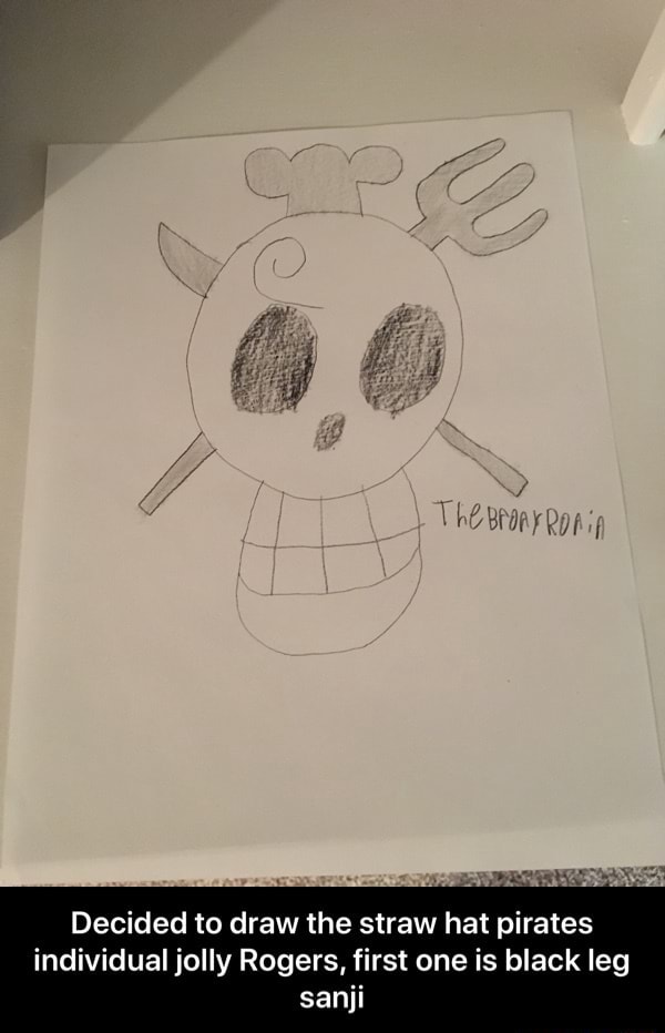 Decided to draw the straw hat pirates individual jolly Rogers, first