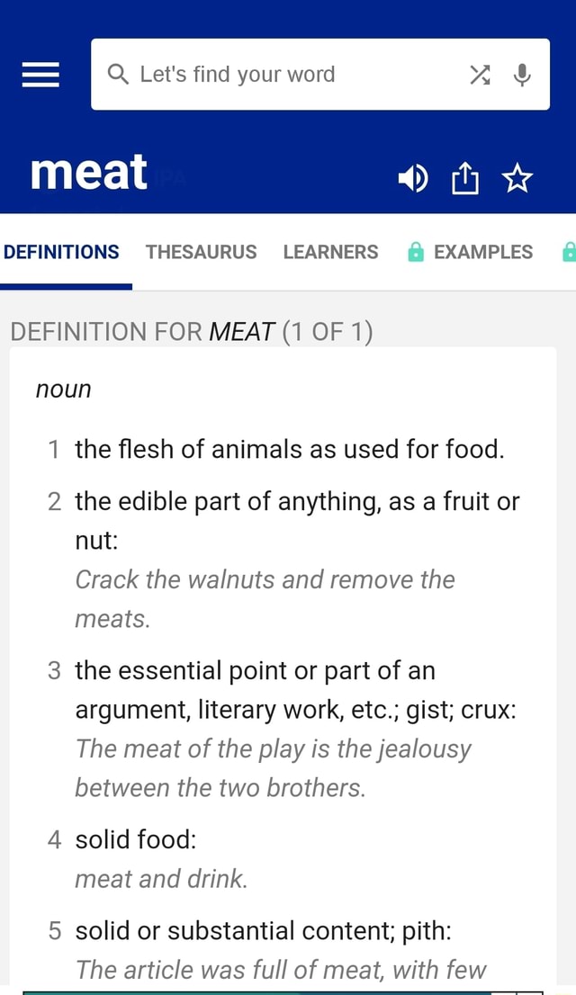 let-s-find-your-word-meat-definitions-thesaurus-learners-examples