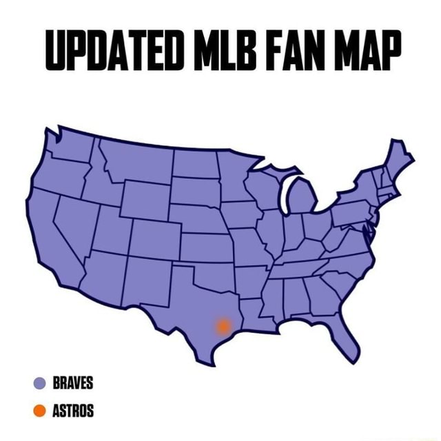Updated MLB Fan Map from iFunny