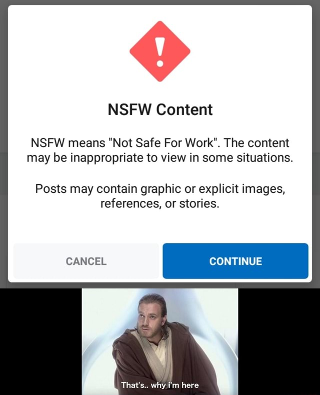 Premium Vector  Nsfw means not safe for work with a content warning that  is not suitable for work