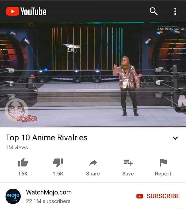Top 10 Anime Rivalries pa SUBSCRIBE - iFunny