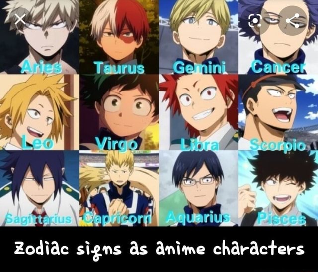 Zodiac Signs As Anime Characters  otaku  Wattpad