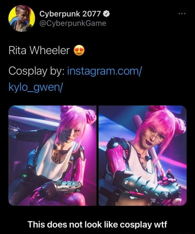 Cyberpunk 2077 CyberpunkGame Rita Wheeler Cosplay By Instagram Com   038c3bdab70a422c9f51fbb9f3a88e7c6a0251414e919d58b36064fd738b8010 1 