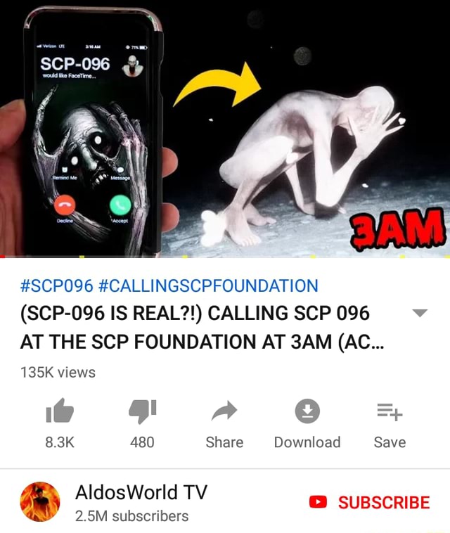 Scp096 Callingscpfoundation Scp O96 Is Real Calling Scp 096 At The Scp Foundation At 3am Ac 135k Views Ifunny