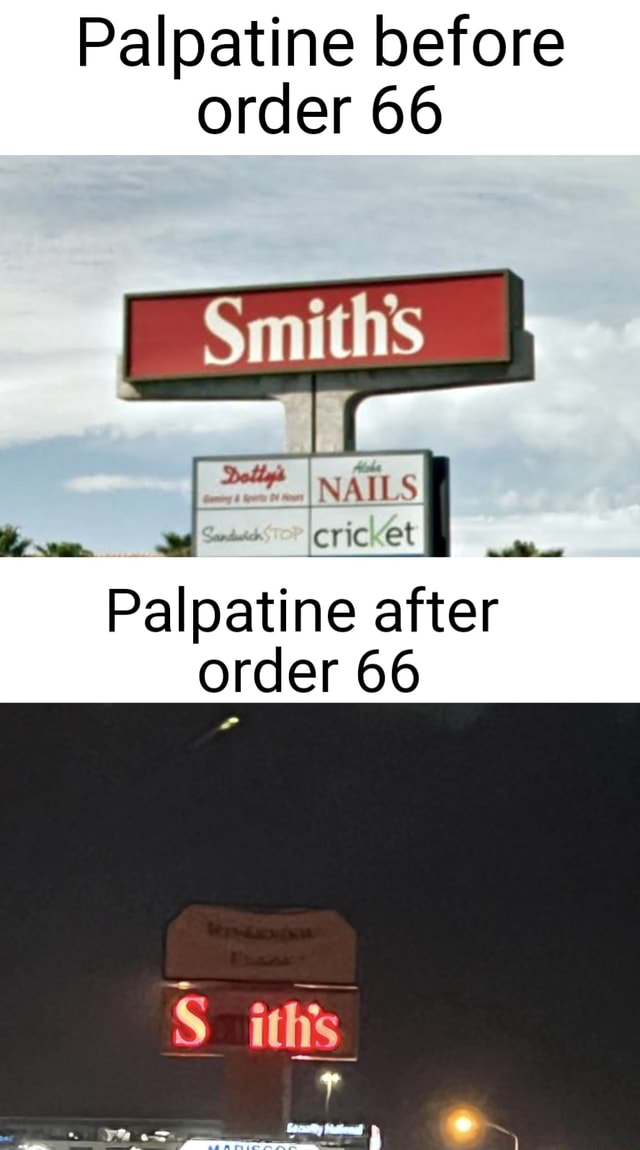 Palpatine before order 66 Deliet NATLS cric et Palpatine after order 66 ...