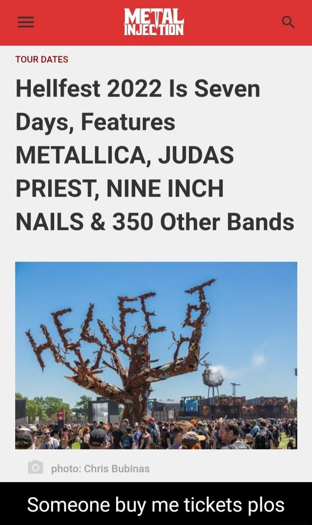 INJECTION TOUR DATES Hellfest 2022 Is Seven Days, Features METALLICA ...