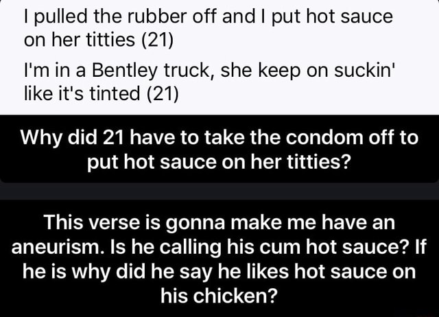 Sauce condom hot Guy Who