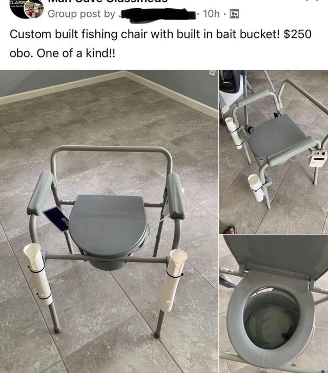 PLAS SI Group post by Custom built fishing chair with built in bait