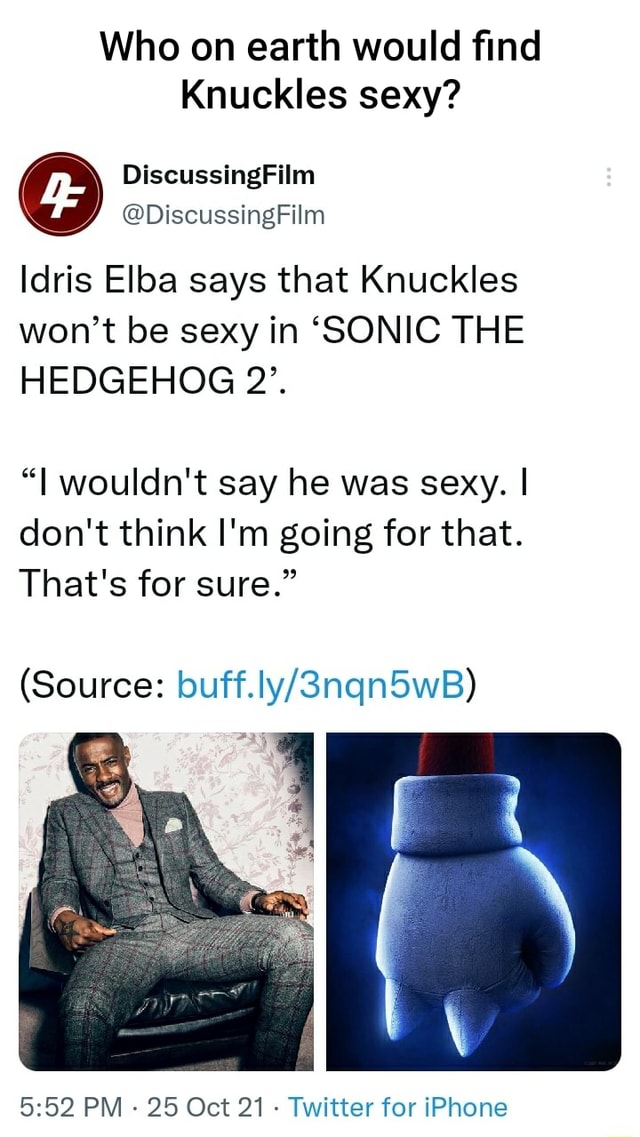 DiscussingFilm on X: Knuckles will appear in 'SONIC THE HEDGEHOG 2'.  (Source:   / X