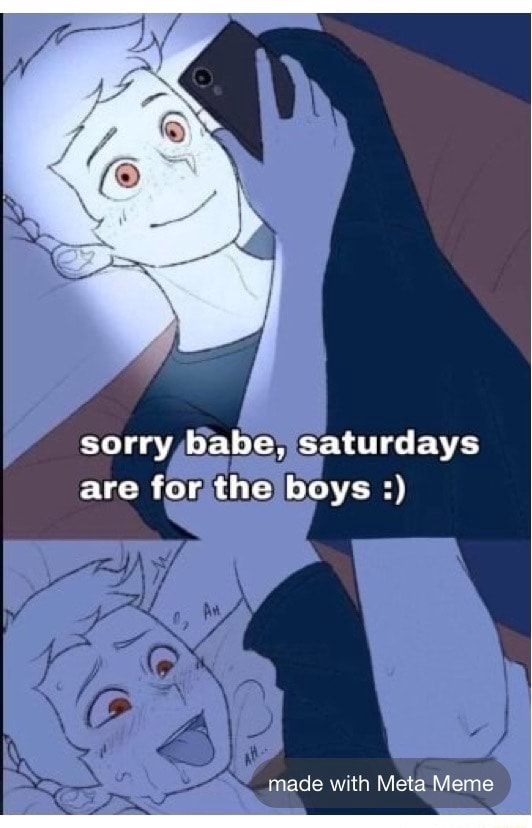 Sorry Babe Saturdays Are For The Boys Meme Full Picture
