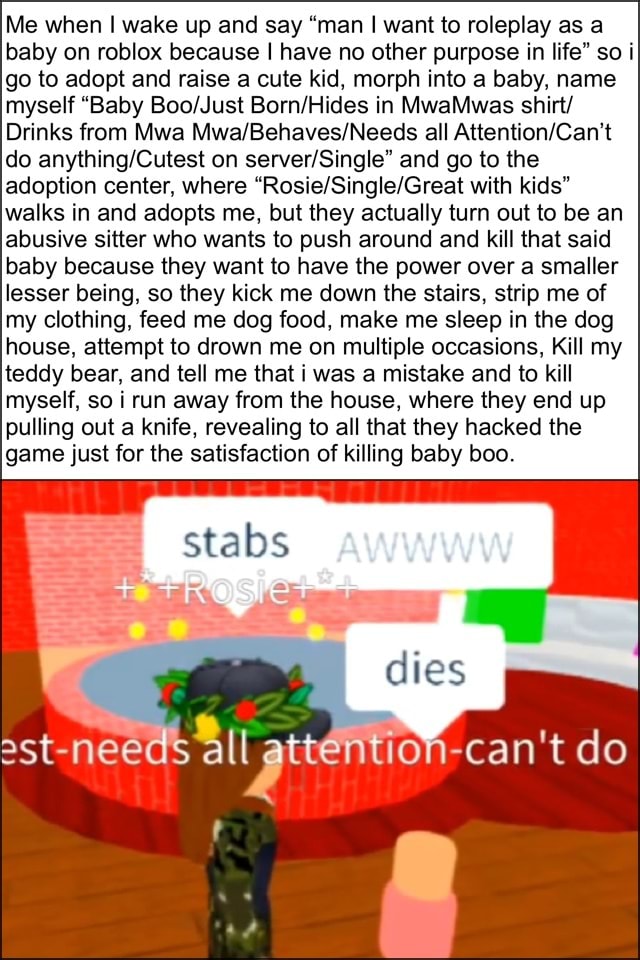 drowning babies in roblox