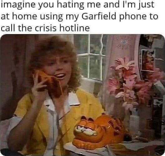Garfield Calling Imagine you hating me and I'm just at home using my Garfield phone to ...