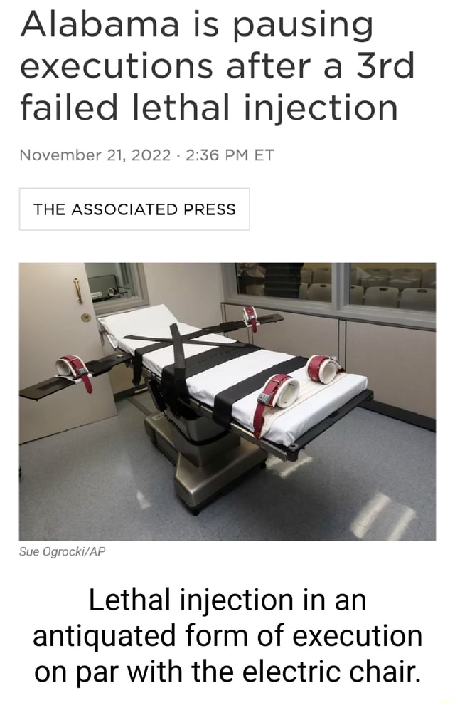 Alabama is pausing executions after a failed lethal injection November ...