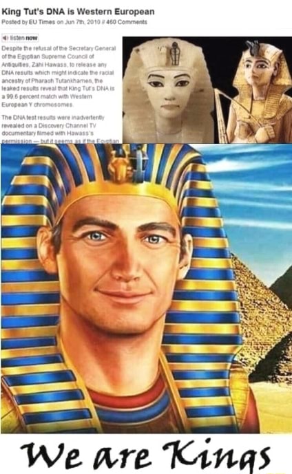 King Tut's DNA is Western European We are Kinas - iFunny