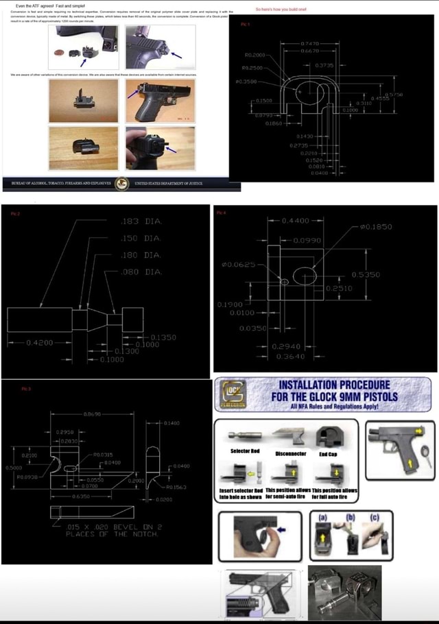 INSTALLATION PROCEDURE FOR THE GLOCK PISTOLS All NFA Rules and