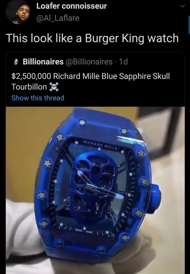 Richard mille outlet blue sapphire price