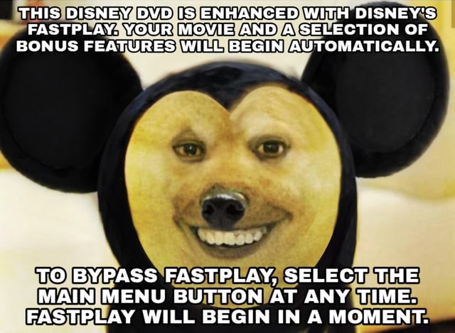 THIS DISNEY DVD IS ENHANCED WITH DISNEY'S FASTPLAY. YOUR MOVIE AND A ...