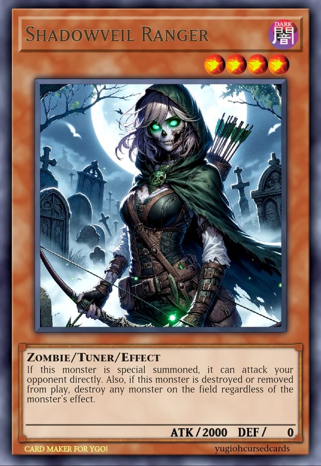 DARK SHADOWVEIL RANGER ZOMBIE/ TUNER/ ERECT If this monster is special ...