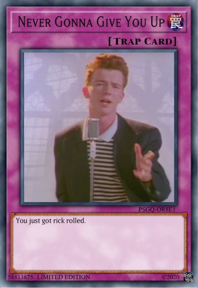 You Got Rick Rolled | Greeting Card