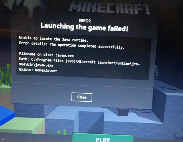 unable to update the minecraft native launcher java edition