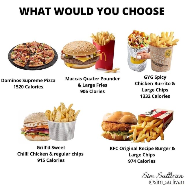 WHAT WOULD YOU CHOOSE Dominos Supreme Pizza Maccas Quater Pounder GYG ...