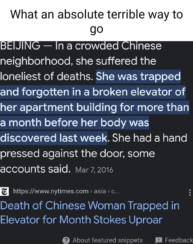 What an absolute terrible way to go BEIJING - In a crowded Chinese ...