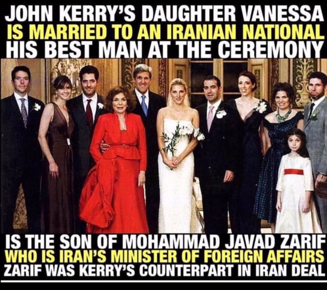 JOHN KERRY’S DAUGHTER VANESSA IS MARRIED TO AN IRANIAN NATIONAL HIS