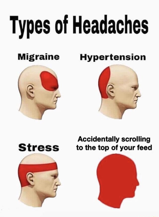 Types of Headaches Accidentally scrolling Stress to the top of your ...