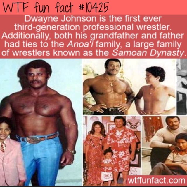 Dwayne Johnson is the first ever third-generation professional wrestler