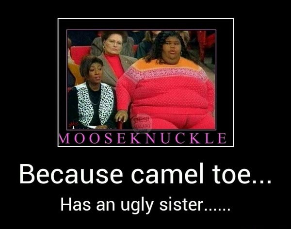 Because camel toe... - Because camel toe... Has an ugly sister...... - )