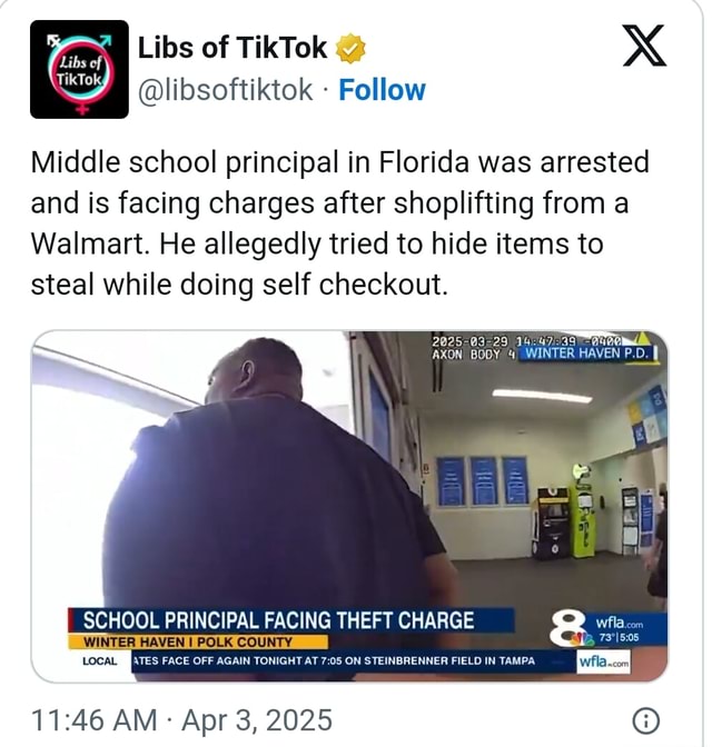 Middle school principal in Florida was arrested and is facing charges ...