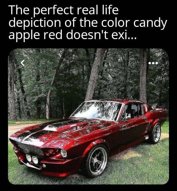 The perfect real life depiction of the color candy apple red doesn't