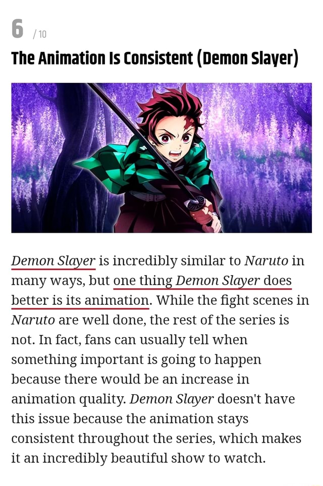  10 The Animation Is Consistent (demon Slayer) Demon Slayer Is 