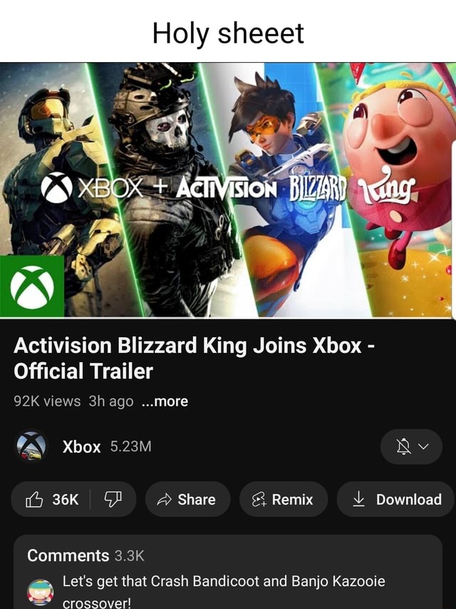 Activision Blizzard King Joins Xbox - Official Trailer 