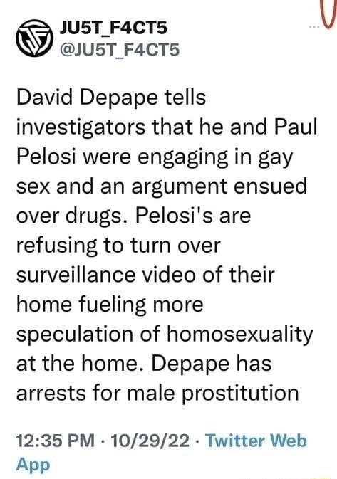 Just F4cts Just Facts David Depape Tells Investigators That He And