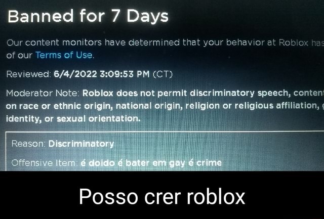 Banned For 7 Days Our Content Monitors Have Determined That Your Behavior At Rob Ox Has Of Our 