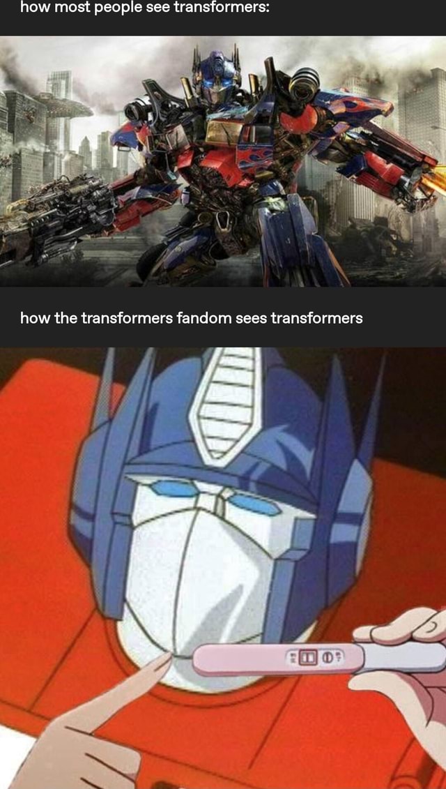 How most people see transformers: how the transformers fandom sees ...