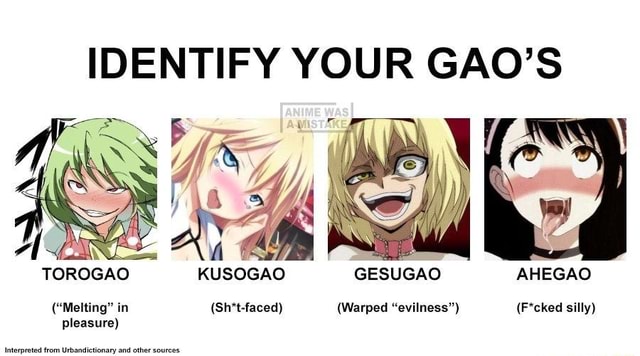 Identify Your Gaos Ass 7 G I Torogao Kusogao Gesugao Ahegao Melting In Sht Faced Warped 0393