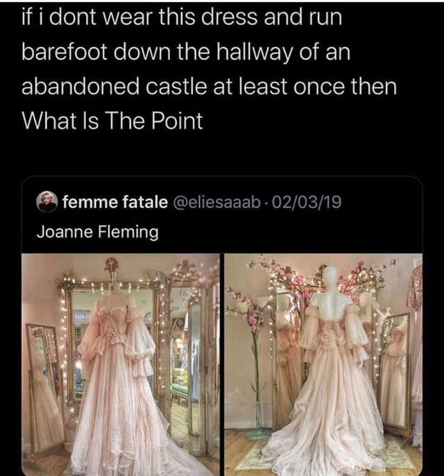 dress to run in a castle