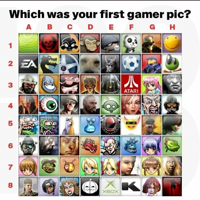 Which Was Your First Gamer Pic? A B C D E F G H Ton Ee -Ar Y On ENs ...