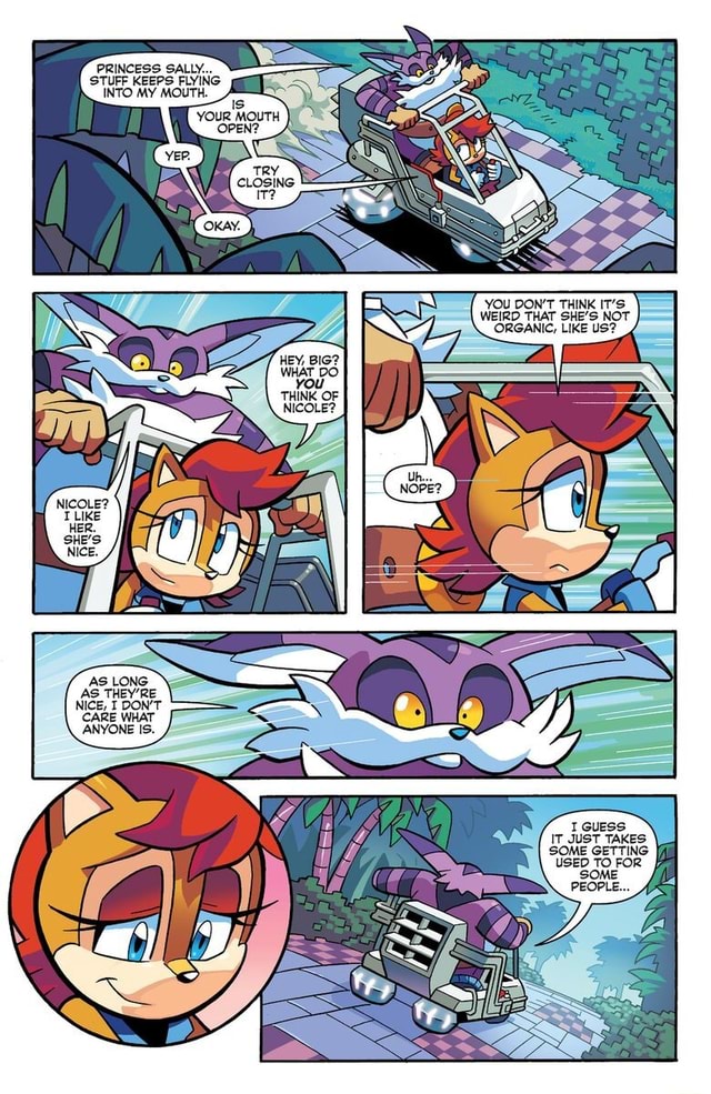 PRINCESS SALLY STUFF KEEPS FLYING INTO MY MOUTH YOU DON T THINK IT 