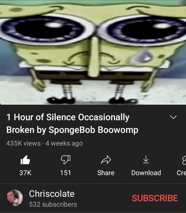 Spongebob boowomp sound 62,768,369,664,000 times 
