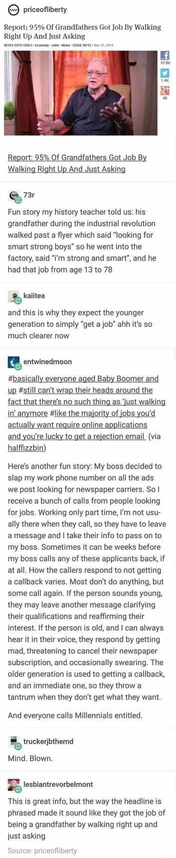 Report: 95% Of Grandfathers Got Job By Walking Right Up And Just Asking ...