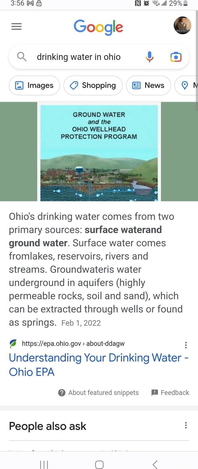 = Google & drinking water in ohio Images Shopping News GROUND WATER and