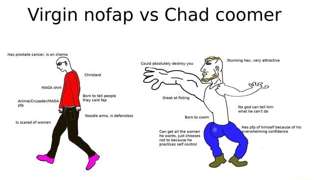 Chad Coomer vs Virgin 2MORALLYCOMPLEX4U : r/animecirclejerk