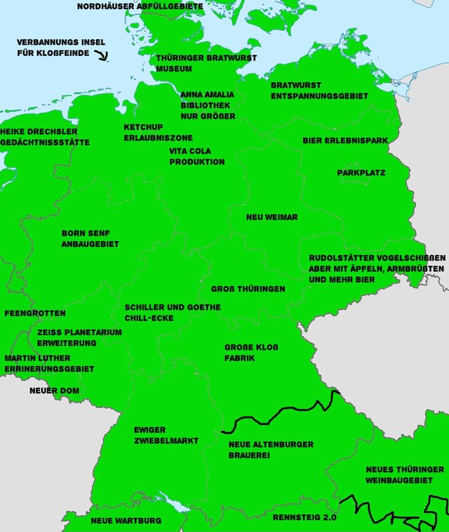VERBANNUNGS INSEL FÜR KLOBFEINDE THÜRINGER BRATWURST NORDHÄUSER ...