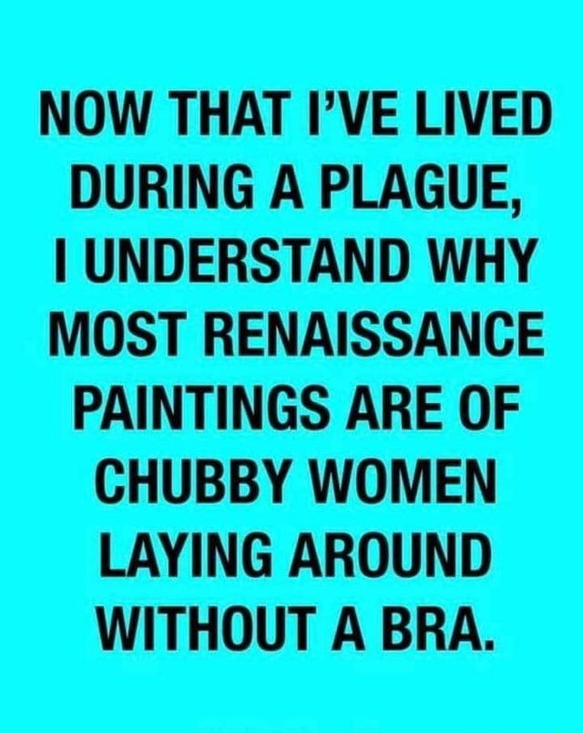 NOW THAT I'VE LIVED DURING A PLAGUE, I UNDERSTAND WHY MOST RENAISSANCE ...