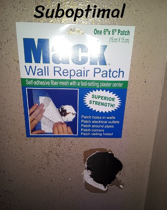 One 6" Patch Wall Repair Patch Selfadhesive fibermesh with ling